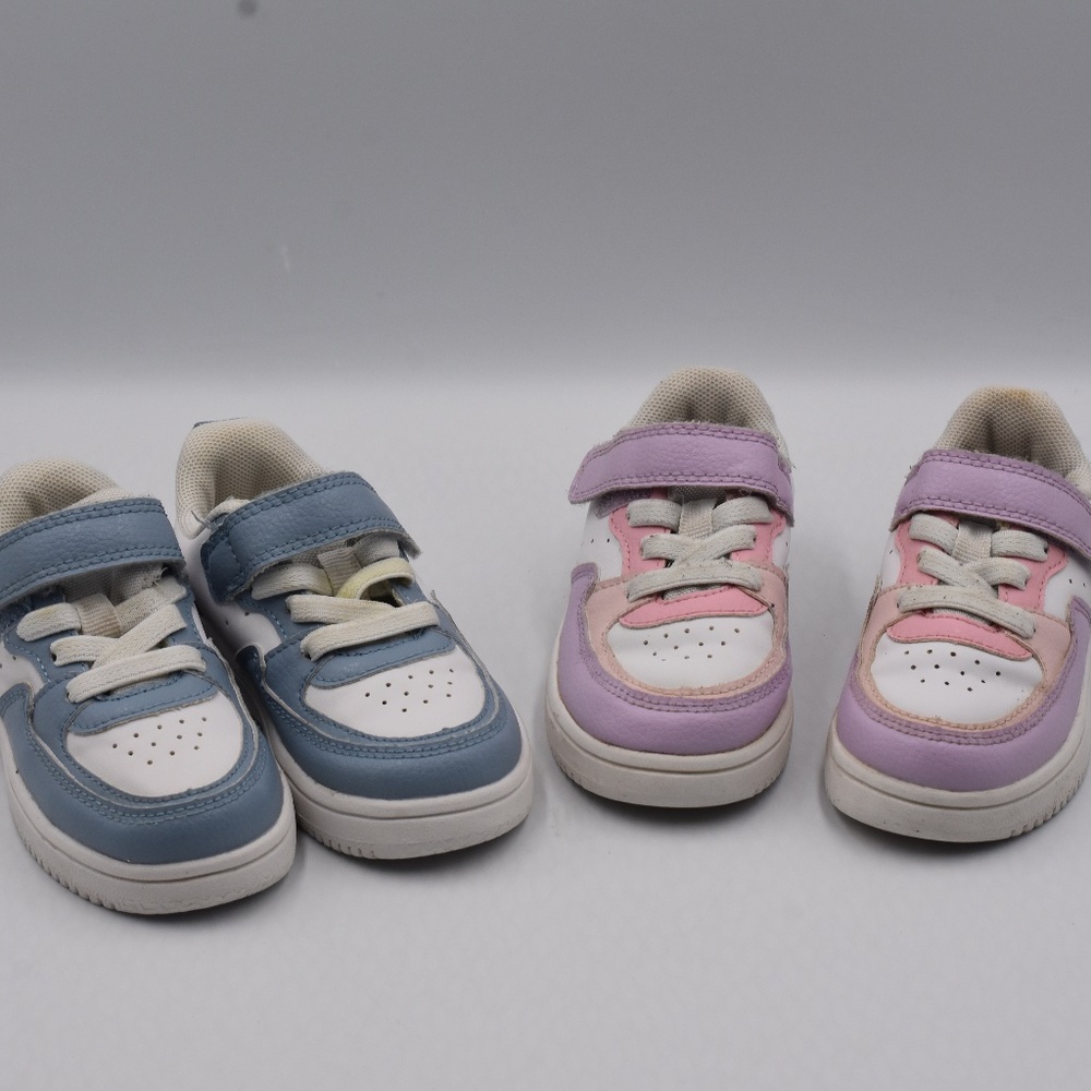 Kids H&M Pink and Blue Trainers Sneakers Size 5.5